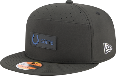 Indianapolis Colts Ballistic 9FIFTY Snapback Hat by New Era – Black Edition front view