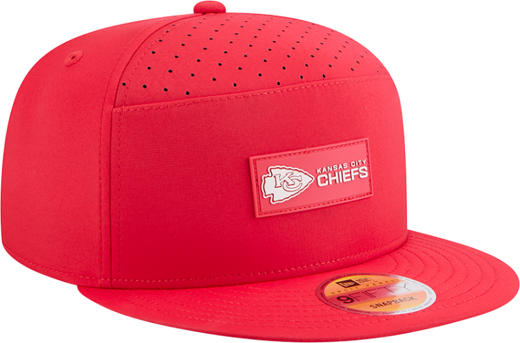 Kansas City Chiefs Sideline Ballistic 9FIFTY Snapback Hat by New Era – Red Edition back view