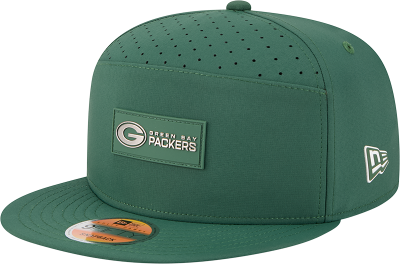 Green Bay Packers Sideline Ballistic 9FIFTY Snapback Hat by New Era – Green Edition front view