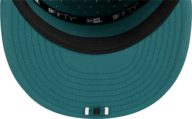Philadelphia Eagles Sideline Ballistic 9FIFTY Snapback Hat by New Era – Midnight Green Edition image 6