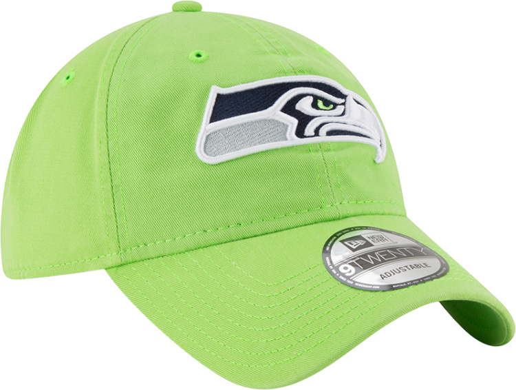 Picture of Seattle Seahawks New Era 9TWENTY Core Classic Adjustable Hat – Neon Green