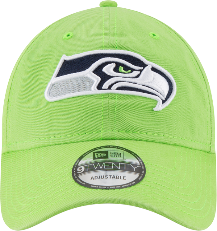 Picture of Seattle Seahawks New Era 9TWENTY Core Classic Adjustable Hat – Neon Green