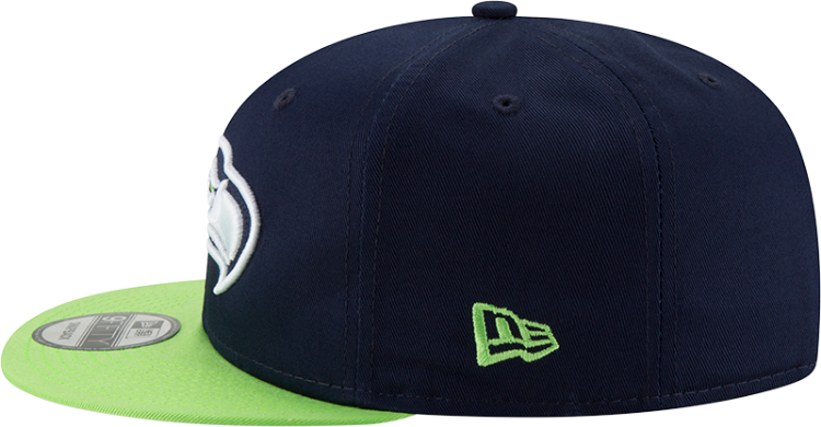 Picture of Seattle Seahawks New Era 9FIFTY Two-Tone Adjustable Snapback Hat – Navy & Neon Green