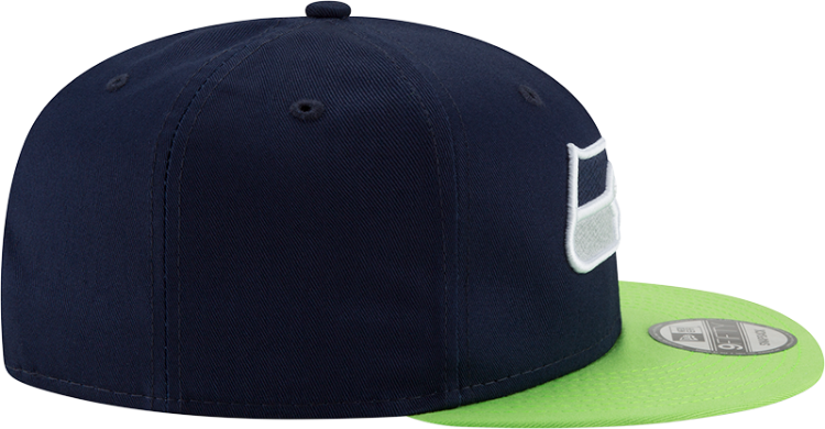 Seattle Seahawks New Era 9FIFTY Two-Tone Adjustable Snapback Hat – Navy & Neon Green image 5