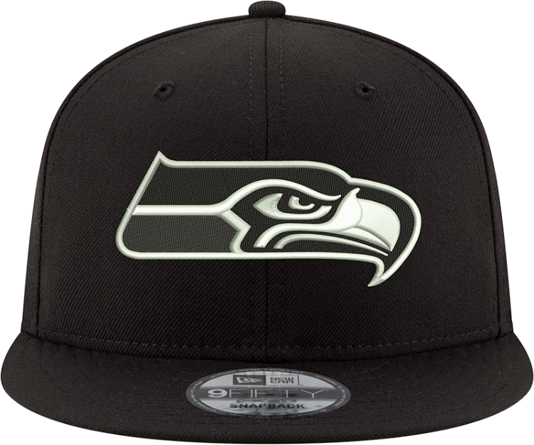 Picture of Seattle Seahawks New Era 9FIFTY Blackout Snapback Hat