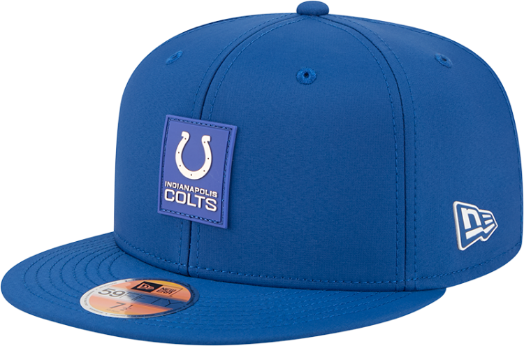 Picture of Indianapolis Colts New Era 59FIFTY Official Logo Patch Fitted Hat – Blue
