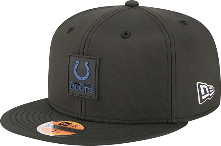 Picture of Indianapolis Colts New Era 59FIFTY Black Logo Patch Fitted Hat