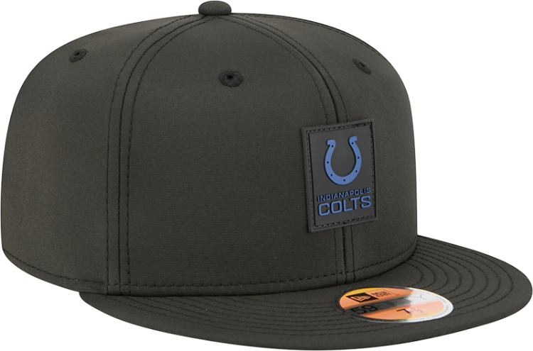 Picture of Indianapolis Colts New Era 59FIFTY Black Logo Patch Fitted Hat