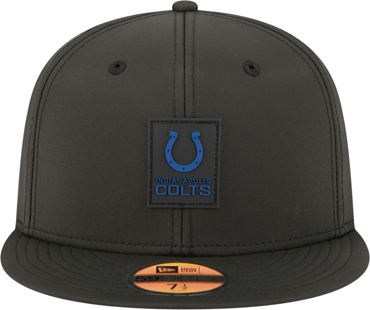 Indianapolis Colts New Era 59FIFTY Black Logo Patch Fitted Hat image 5
