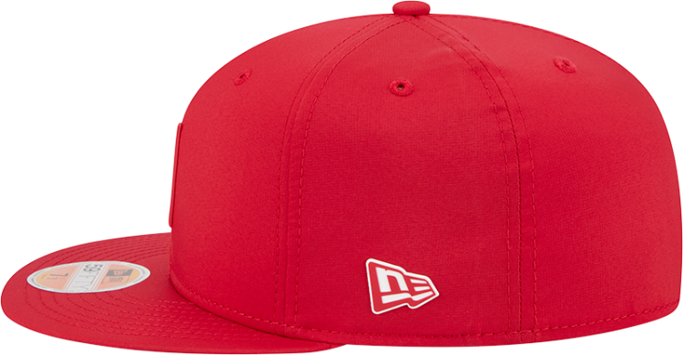 San Francisco 49ers New Era 59FIFTY Red Logo Patch Fitted Hat detail view