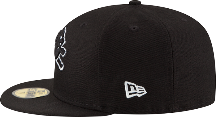 Picture of Detroit Lions New Era 59FIFTY Black Fitted Hat – Tonal Logo
