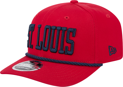 St. Louis Cardinals New Era 9SEVENTY Stretch-Snap Hat – Red front view