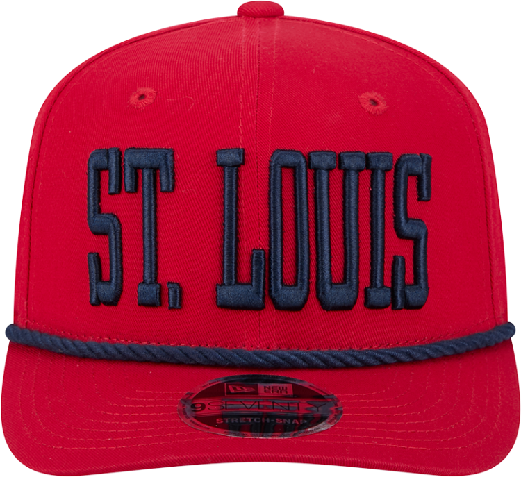 St. Louis Cardinals New Era 9SEVENTY Stretch-Snap Hat – Red side view