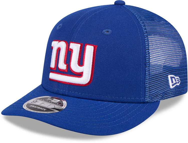 New York Giants New Era 9FIFTY Trucker Snapback Hat – Royal Blue front view