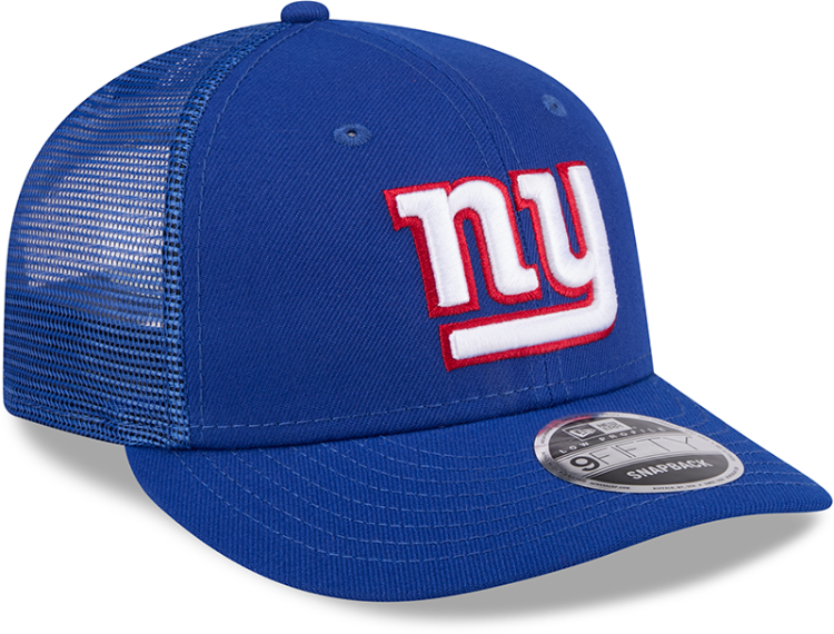 New York Giants New Era 9FIFTY Trucker Snapback Hat – Royal Blue side view