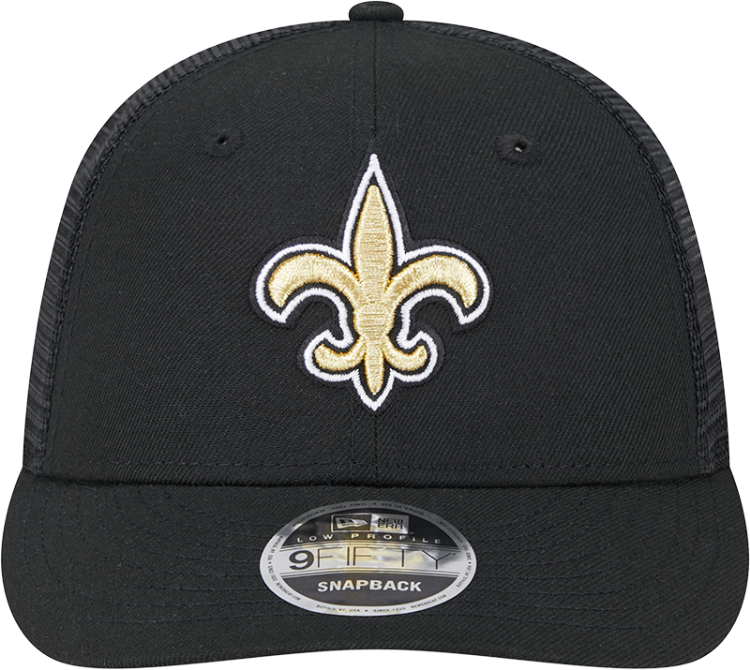 New Orleans Saints New Era 9FIFTY Trucker Snapback Hat – Black & Gold back view