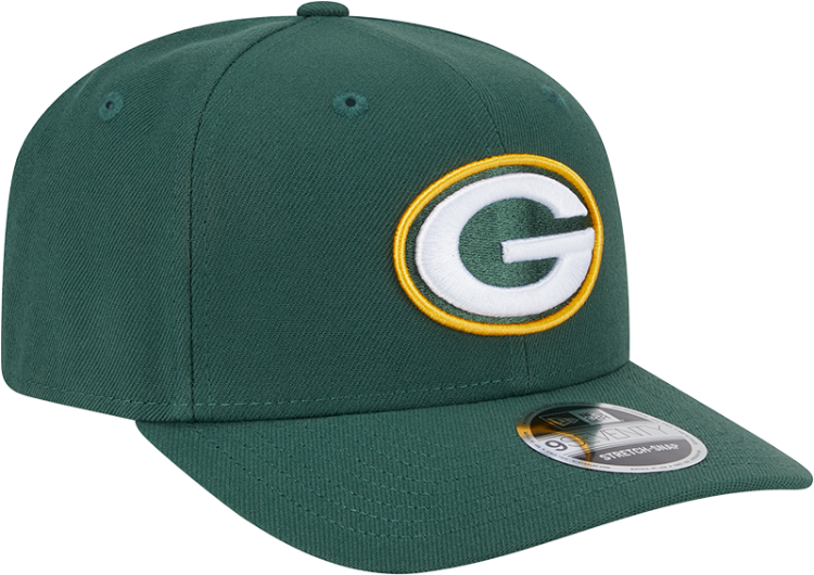 Green Bay Packers New Era 9SEVENTY Stretch Snap Hat – Team Green front view