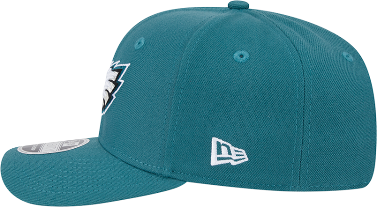 Philadelphia Eagles New Era 9SEVENTY Stretch-Snap Hat – Midnight Green side view