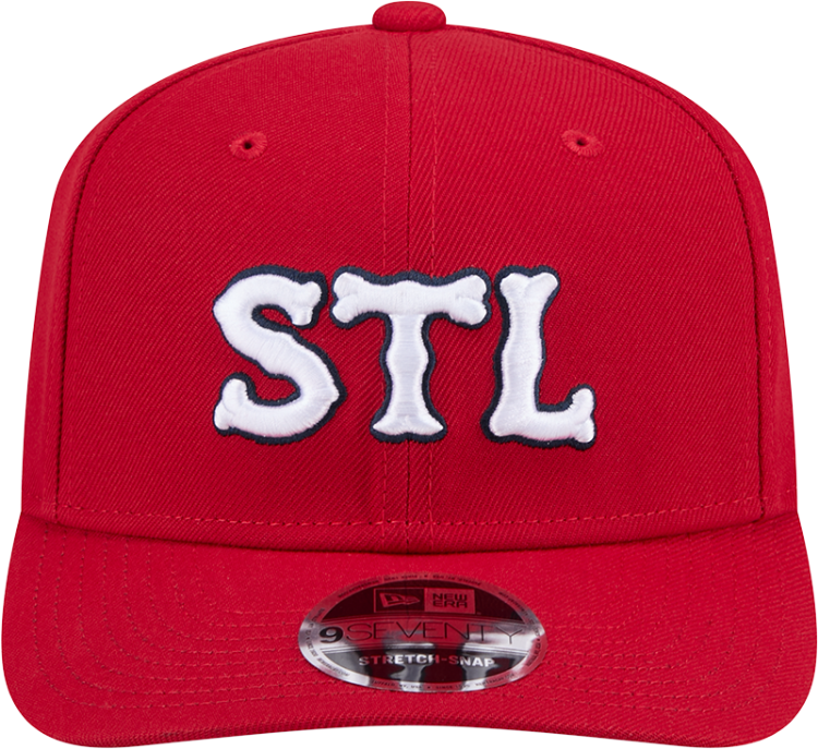 St. Louis Cardinals New Era 9SEVENTY Stretch-Snap Hat – Red back view