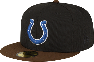 Indianapolis Colts Black & Walnut 59FIFTY Fitted Hat front view