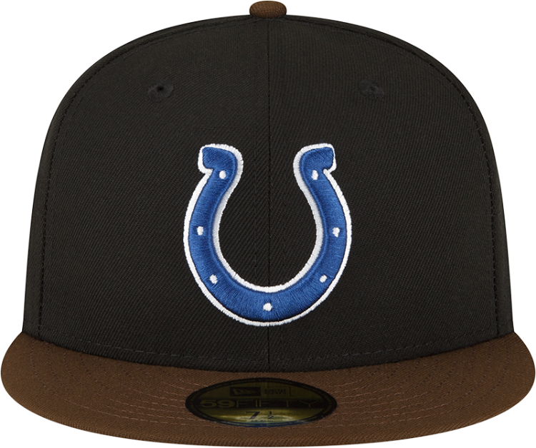 Indianapolis Colts Black & Walnut 59FIFTY Fitted Hat back view