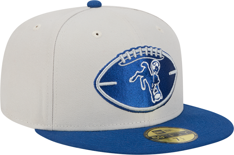 Indianapolis Colts Sideline Historic Football 59FIFTY Fitted Hat by New Era side view