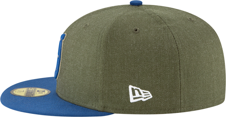 Indianapolis Colts Olive & Royal 59FIFTY Fitted Hat by New Era detail view