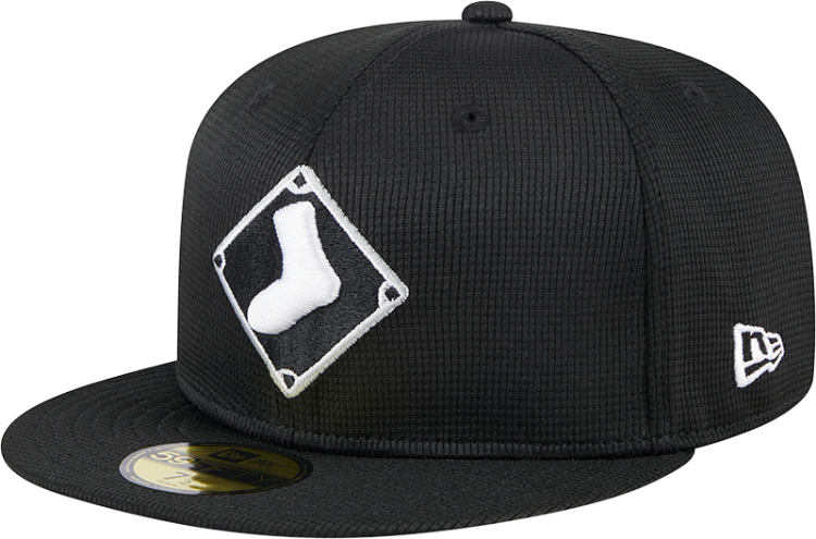 Chicago White Sox Black Texture Geometric Logo 59FIFTY Fitted Hat – New Era front view