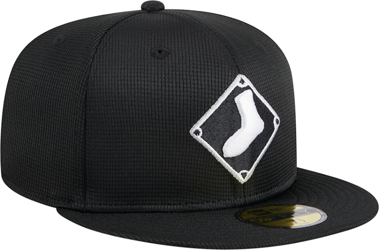 Picture of Chicago White Sox Black Texture Geometric Logo 59FIFTY Fitted Hat – New Era