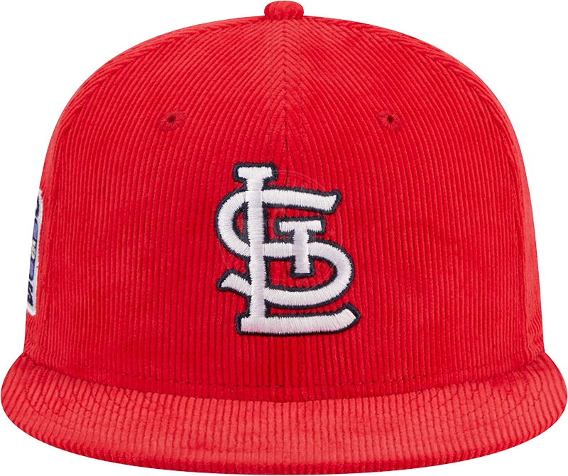 Men's St. Louis Cardinals Red Vintage Corduroy 59FIFTY Fitted Hat back view