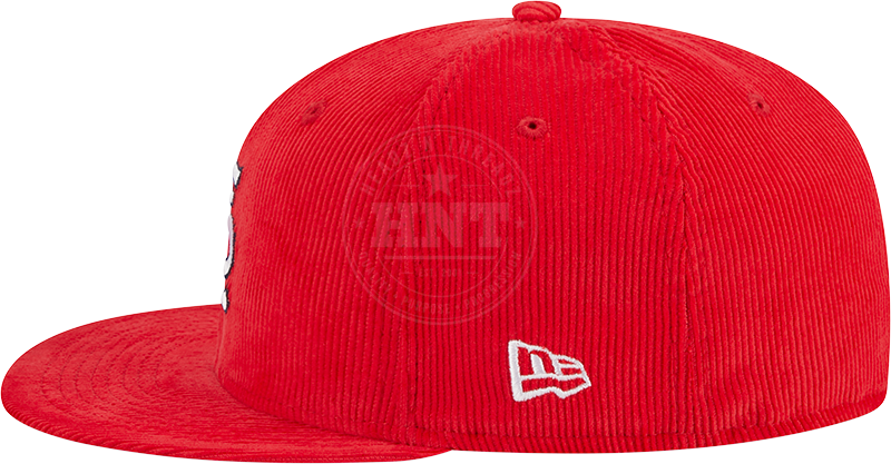 Men's St. Louis Cardinals Red Vintage Corduroy 59FIFTY Fitted Hat detail view